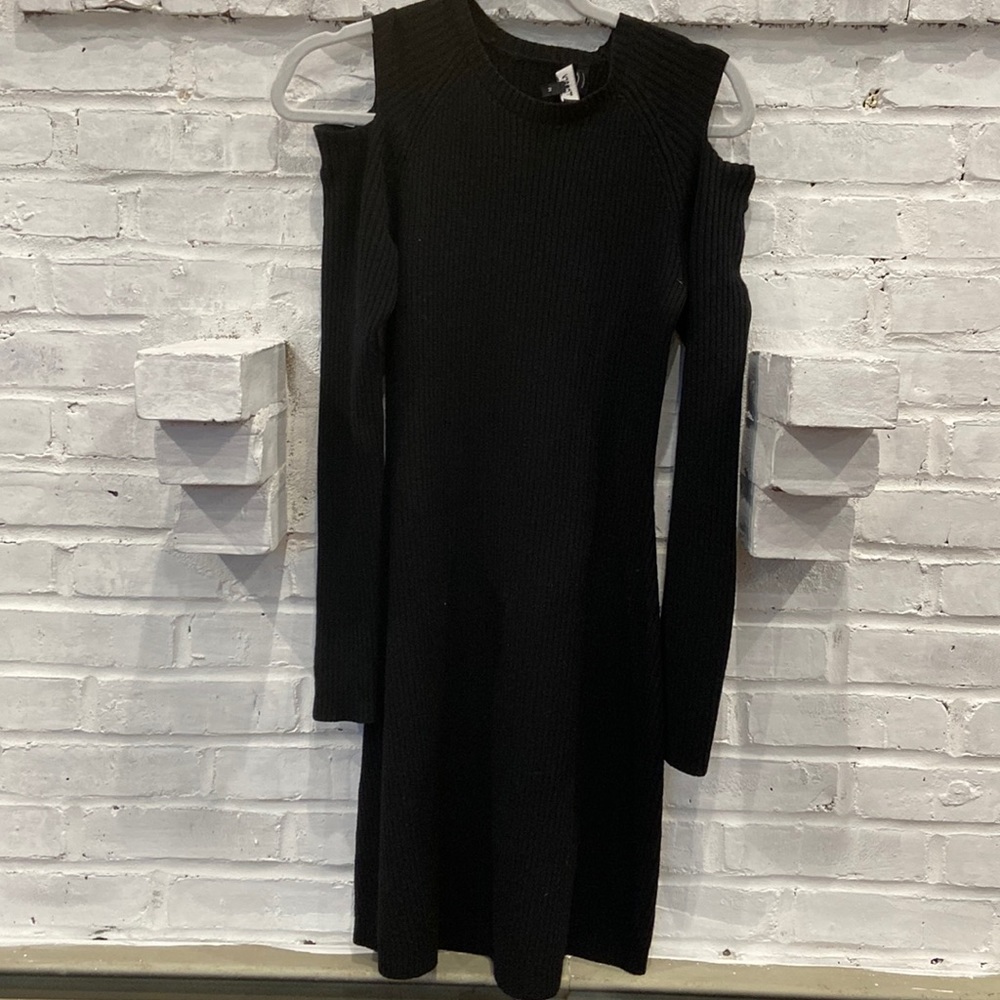 Theory black sweater dress